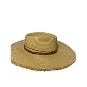 Ruggine Straw Hat Women's OS Wide Brim Vacation Resortwear Resort Western Boho
